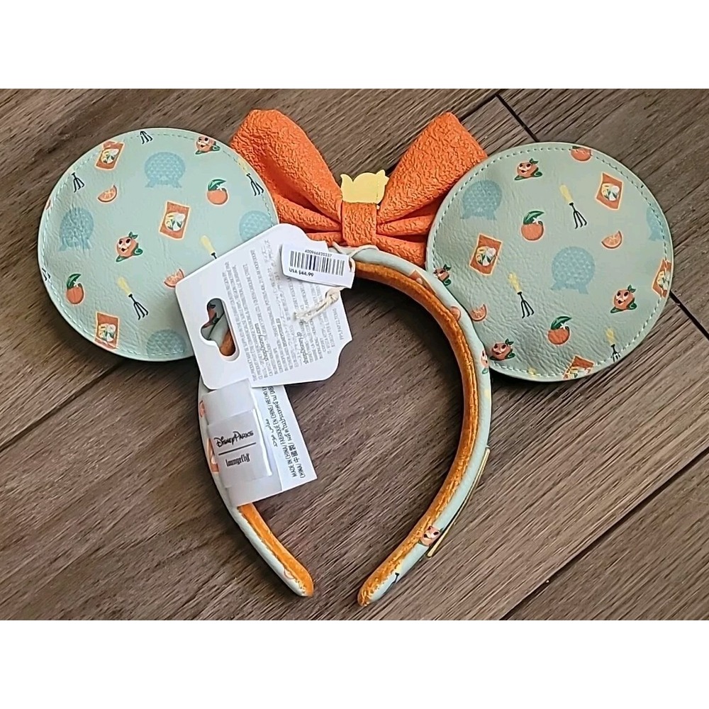 2024 Disney Parks Epcot Flower Garden Orange Bird Minnie Ear Headband Loungefly - Picture 2 of 3